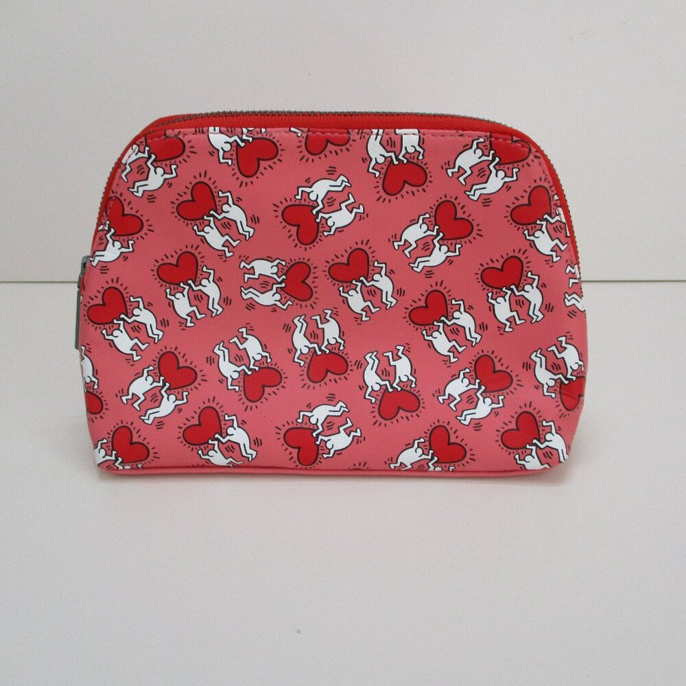 Alice + Olivia Keith Haring Make-Up Bag Cosmetic Case So Cute! Valentine's Day